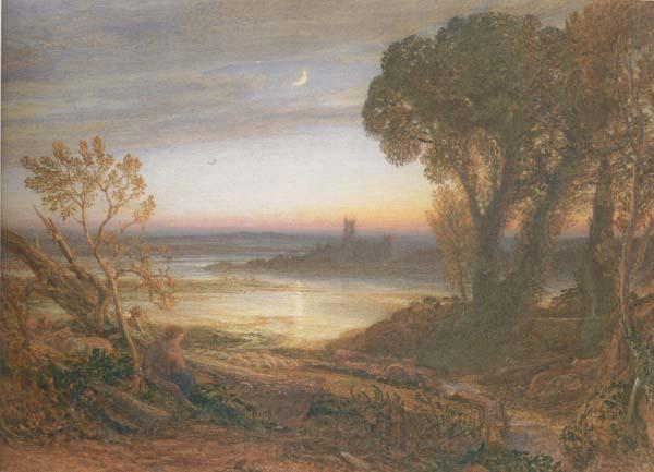 Samuel Palmer The Curfew  or The Wide Water d Shore Spain oil painting art
